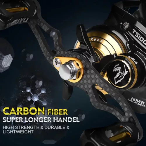 Moulinet baitcasting ultra-léger en fibre de carbone – fluide et résistant