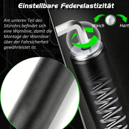 Tige de selle télescopique avec absorption des chocs – confort et stabilité vélo