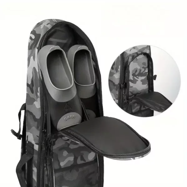 Sac à cannes à pêche rigide avec bretelles doubles – rangement multi-compartiments