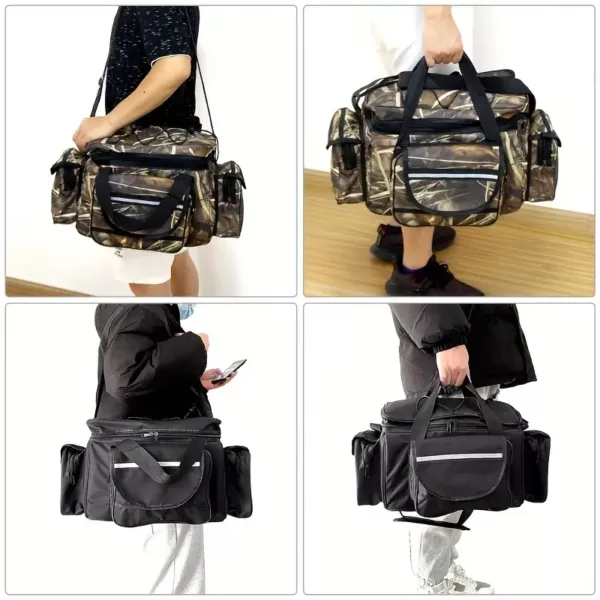 Sac bandoulière de pêche camouflage – multi-compartiments et grande capacité