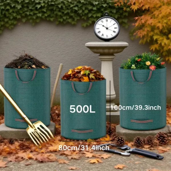 Sacs de jardin réutilisables avec poignées – lot de 3 pour déchets verts