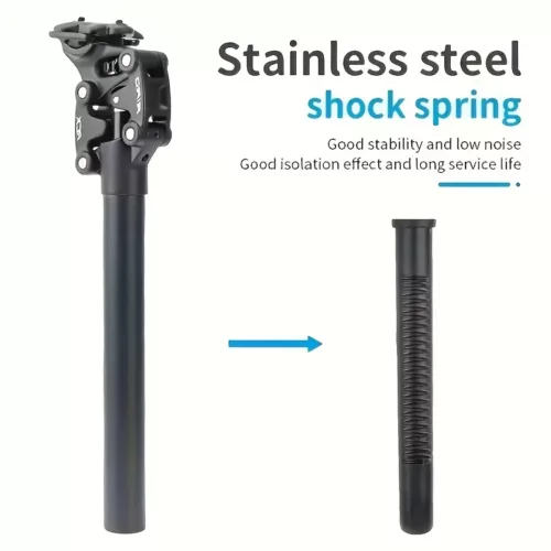 Tige de selle télescopique suspendue pour VTT – confort et amorti renforcé
