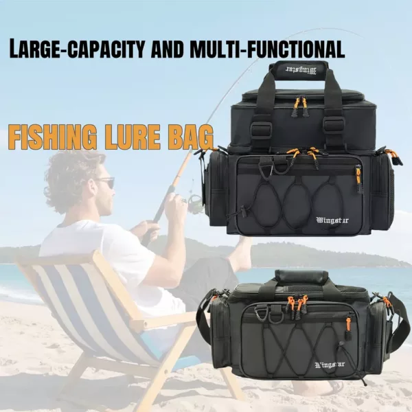Sac de pêche multifonction – bandoulière renforcée, grande capacité, usage extérieur