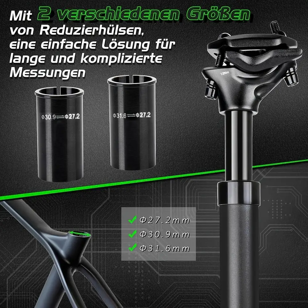 Tige de selle télescopique avec absorption des chocs – confort et stabilité vélo