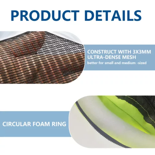 Panier de pêche flottant pliable en nylon – sac bourriche portable durable