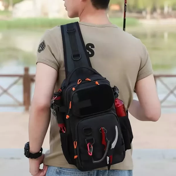 Sac à dos de pêche léger avec cordon de serrage – rangement matériel outdoor
