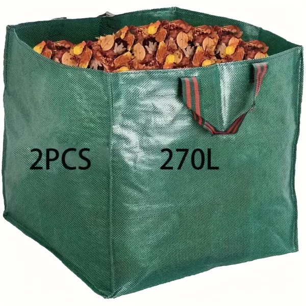 Sacs à déchets verts réutilisables – lot de 2 sacs de jardin robustes