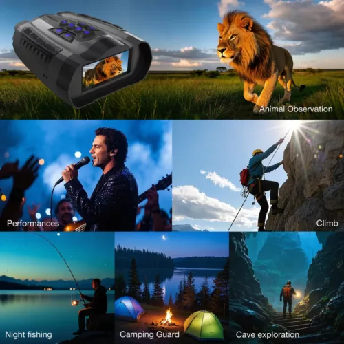 Jumelles vision nocturne infrarouge 4K avec écran LCD et enregistrement vidéo