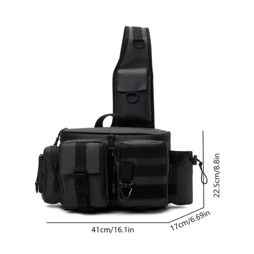 Sac de pêche multifonction avec canne intégrée et kit complet d’accessoires
