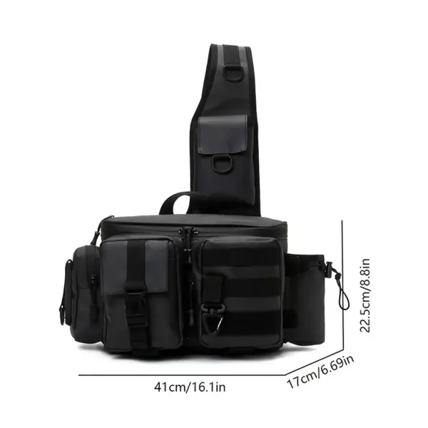 Sac de pêche multifonction avec canne intégrée et kit complet d’accessoires