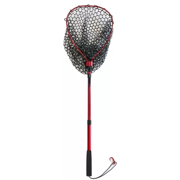 Filet de pêche pliable en aluminium avec poche silicone et mailles fines