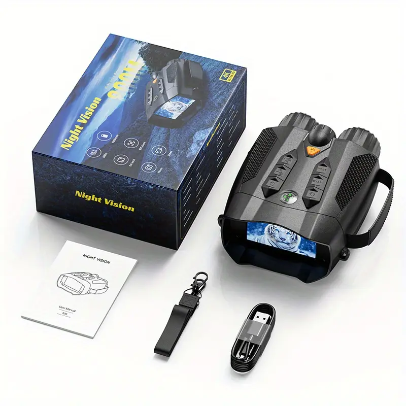 Jumelles vision nocturne HD 4K avec écran LCD – longue portée et infrarouge