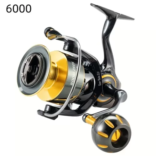 Moulinet de pêche rotatif en métal à frein puissant 12 kg – 9+1 roulements