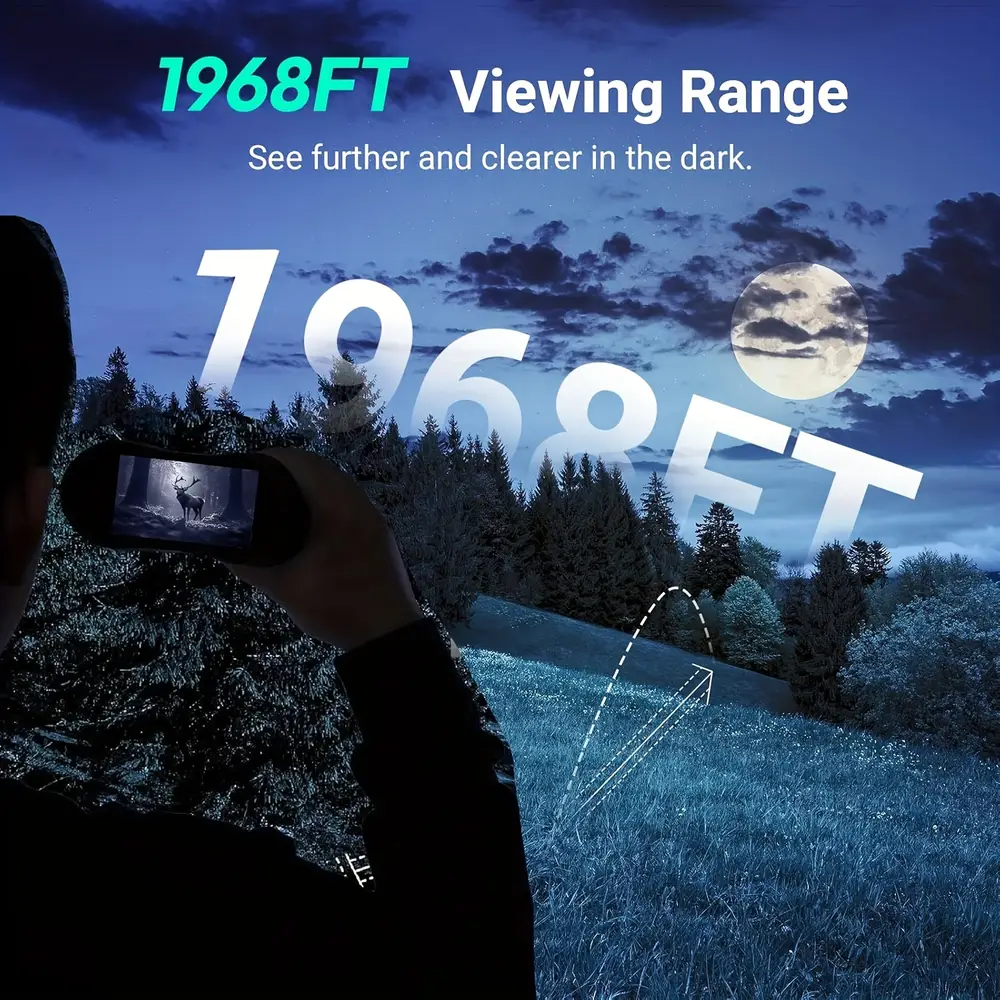 Jumelles vision nocturne infrarouge 4K avec écran LCD et enregistrement vidéo