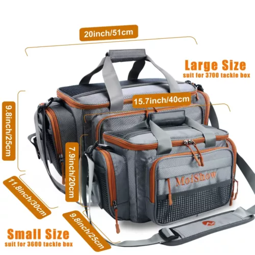 Sac de rangement rigide pour accessoires de pêche – poignée robuste et zippé