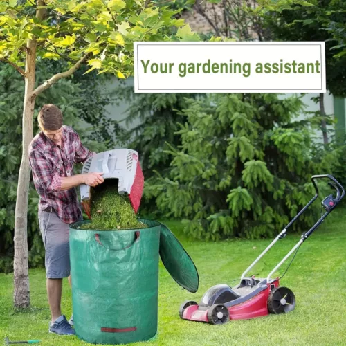Sacs à déchets de jardin avec fermeture éclair – lot de 2 avec couvercle