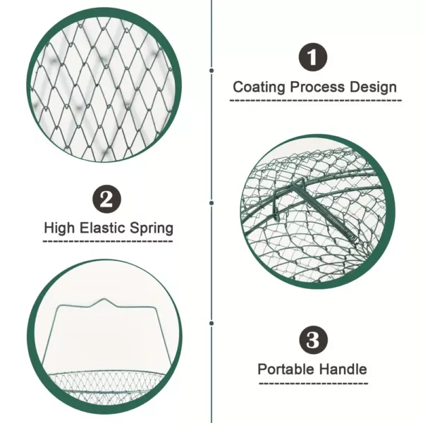 Panier de pêche pliable flottant anti-rouille pour poissons, crevettes et écrevisses