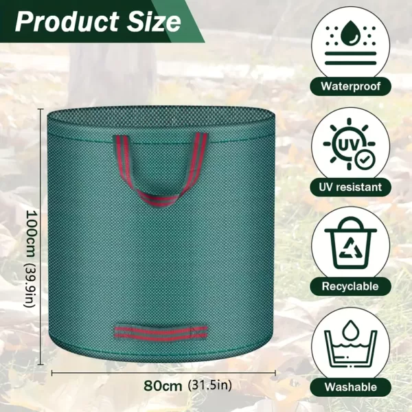 Sacs à déchets de jardin réutilisables – lot de 3 sacs résistants et durables