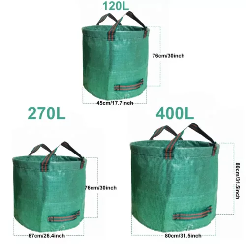 Sac à déchets de jardin renforcé – réutilisable, grande capacité, poignées solides