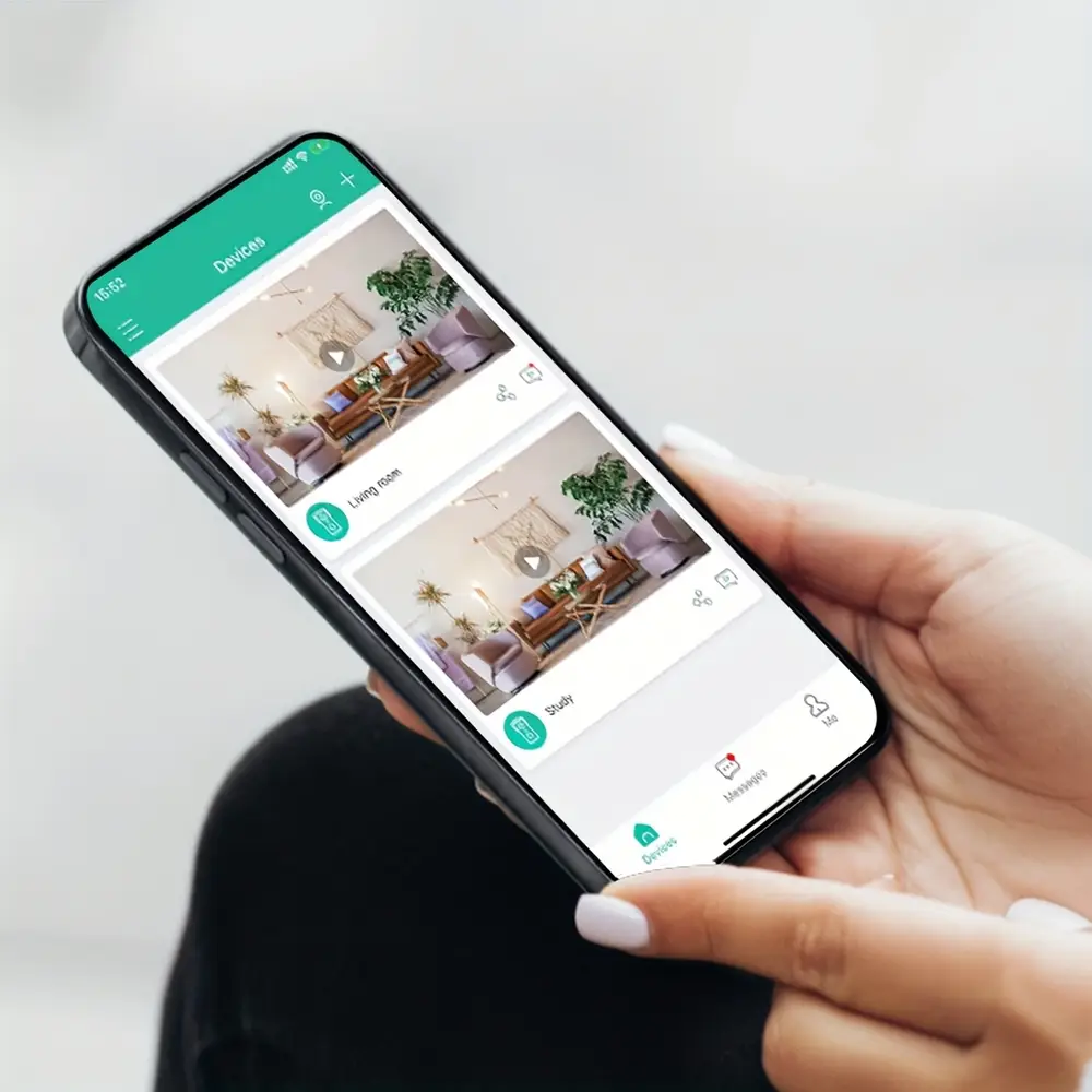 Caméra de surveillance solaire 3MP – vision 360° HD couleur, alerte et interphone