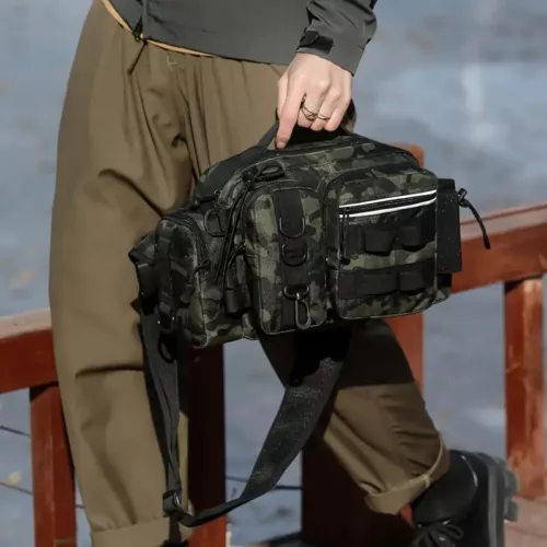 Sac à dos de pêche multifonction avec poches modulables et sangles Molle robustes