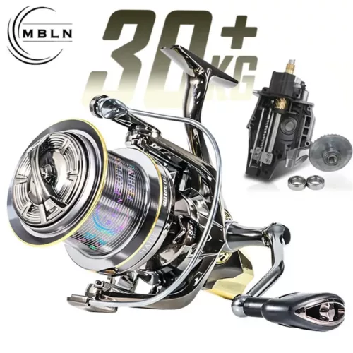 Moulinet de pêche en mer 90% carbone – frein 30kg, 10+1 roulements lisses