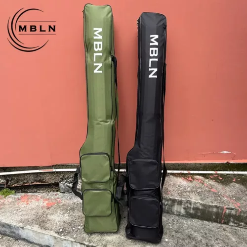 Sac fourreau pour canne à pêche – étui portable grande capacité avec poches accessoires