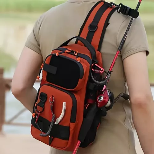 Sac à dos de pêche léger avec cordon de serrage – rangement matériel outdoor