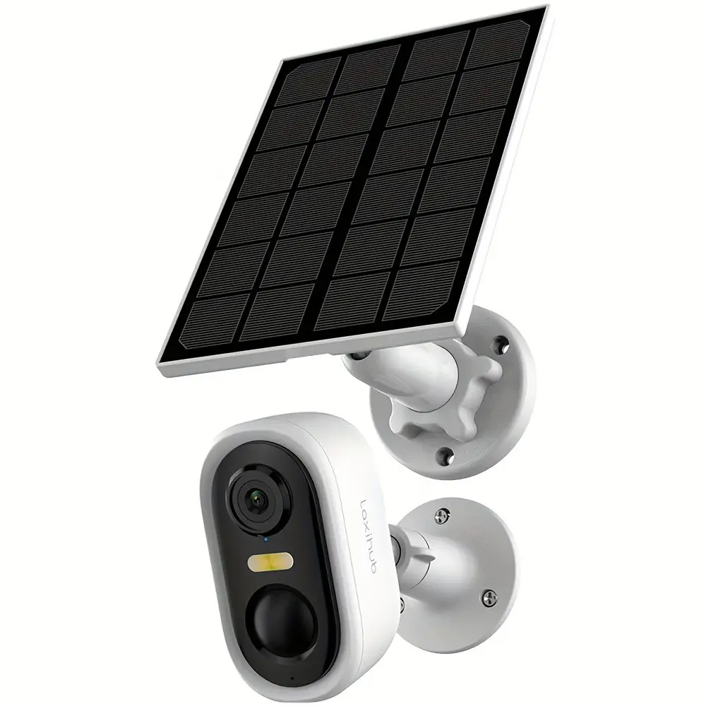 Caméra de sécurité extérieure sans fil solaire 3MP – vision nocturne couleur AI