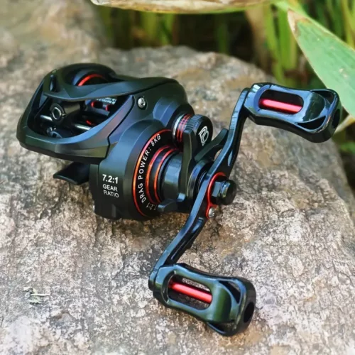 Moulinet baitcasting ultra-léger en aluminium 7.2:1 – eau douce et salée