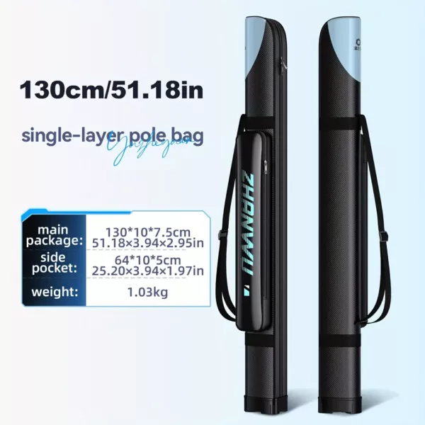 Sac fourreau de pêche robuste – rangement cannes et accessoires – noir renforcé