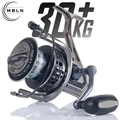 Moulinet de pêche en mer en alliage d'aluminium – frein puissant 30kg trolling