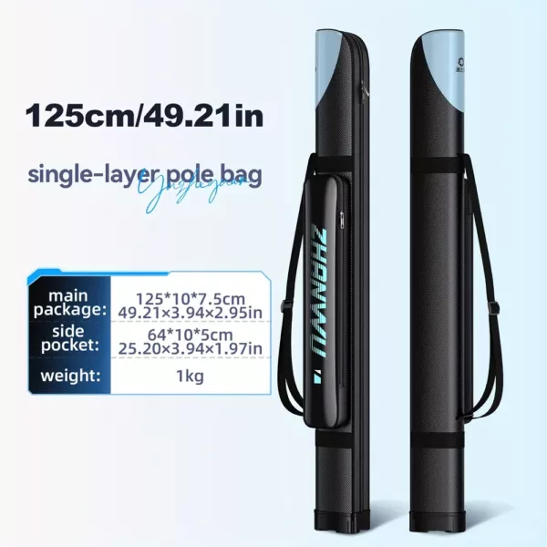 Sac fourreau de pêche robuste – rangement cannes et accessoires – noir renforcé