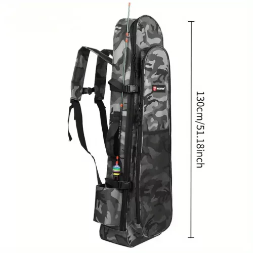 Sac pour cannes à pêche avec bretelles renforcées – rangement multi-compartiments