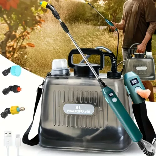 Pulvérisateur électrique à lance télescopique avec buse réglable – usage jardin