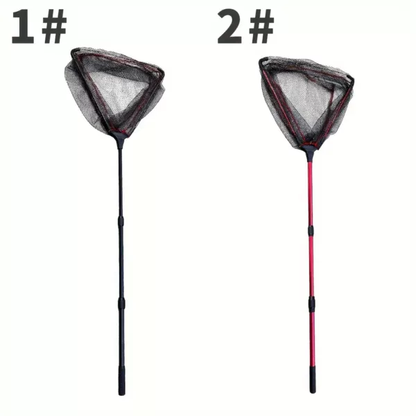 Filet de pêche pliable triangulaire – léger, solide et facile à transporter