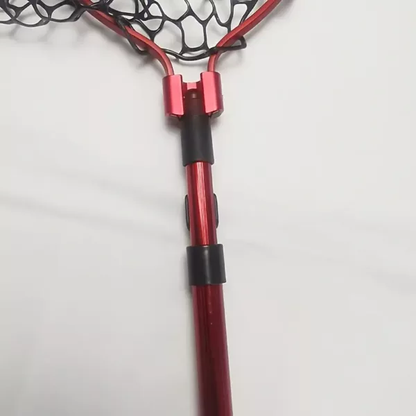 Filet de pêche pliable en aluminium avec poche silicone et mailles fines