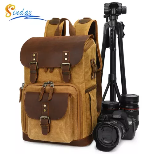 Sac à dos photo en toile batik étanche – compatible DSLR et ordinateur portable