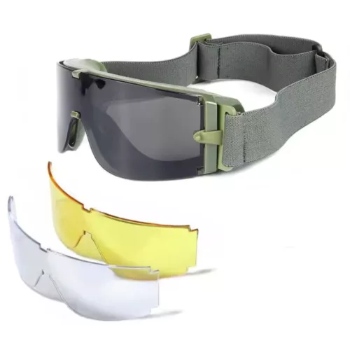 Lunettes tactiques X800 anti-choc avec 3 verres interchangeables