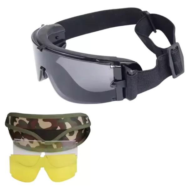 Lunettes tactiques X800 anti-choc avec 3 verres interchangeables – Image 7