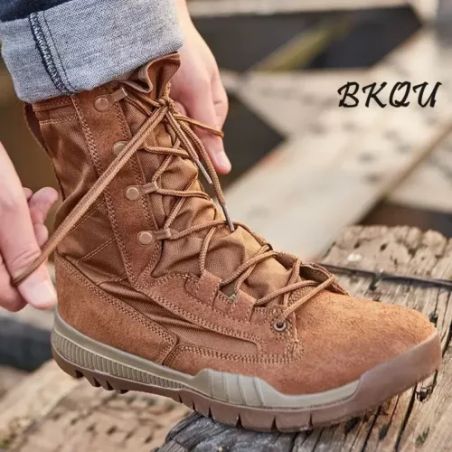 Bottes de chasse imperméables en cuir synthétique – semelle anti-dérapante outdoor