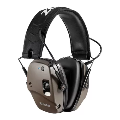 Casque antibruit Bluetooth 5.4 pour tir et chasse – protection auditive noire