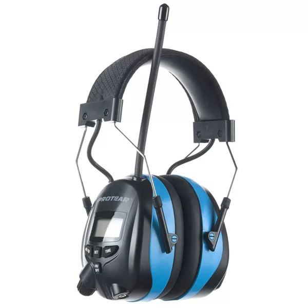 Casque anti-bruit électronique avec radio AM/FM – NRR 25dB – noir sécurité