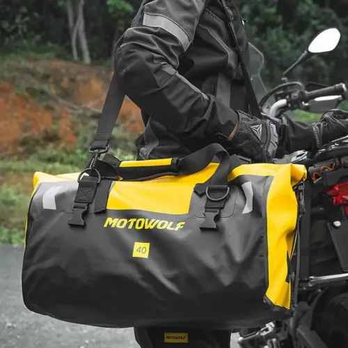 Sac étanche moto arrière – rouleau imperméable pour siège ou bagage moto