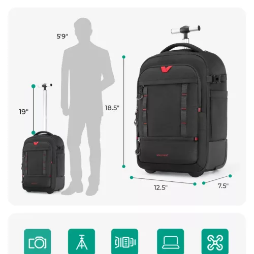 Sac à dos photo à roulettes pour reflex – compartiments modulables et laptop