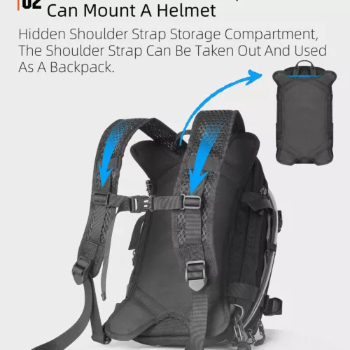 Sac de moto étanche multifonction avec système MOLLE et housse de pluie intégrée