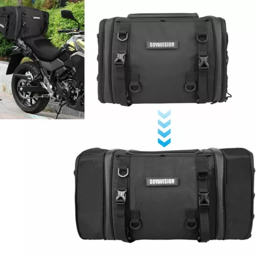 Sac de moto étanche arrière – sacoche selle imperméable extensible pour bagages