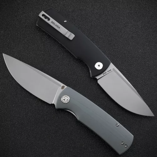 Alternative view of Couteau pliant de chasse en acier inoxydable – manche bois – lame 9 cm