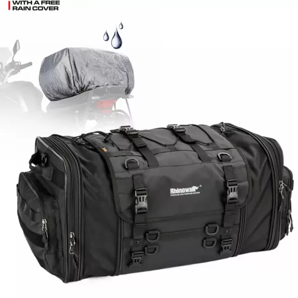 Sac de moto étanche arrière – sacoche selle imperméable extensible pour bagages