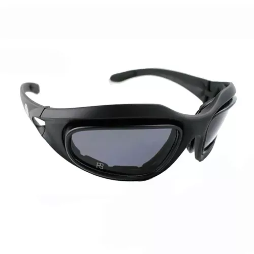 Lunettes de soleil polarisées tactiques – style militaire noir mat anti-éblouissement